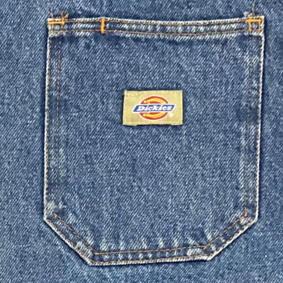 Vintage 90s Dickies Denim Work Jacket Quilted Lined Barn Coat Men’s XXL - Picture 4 of 9